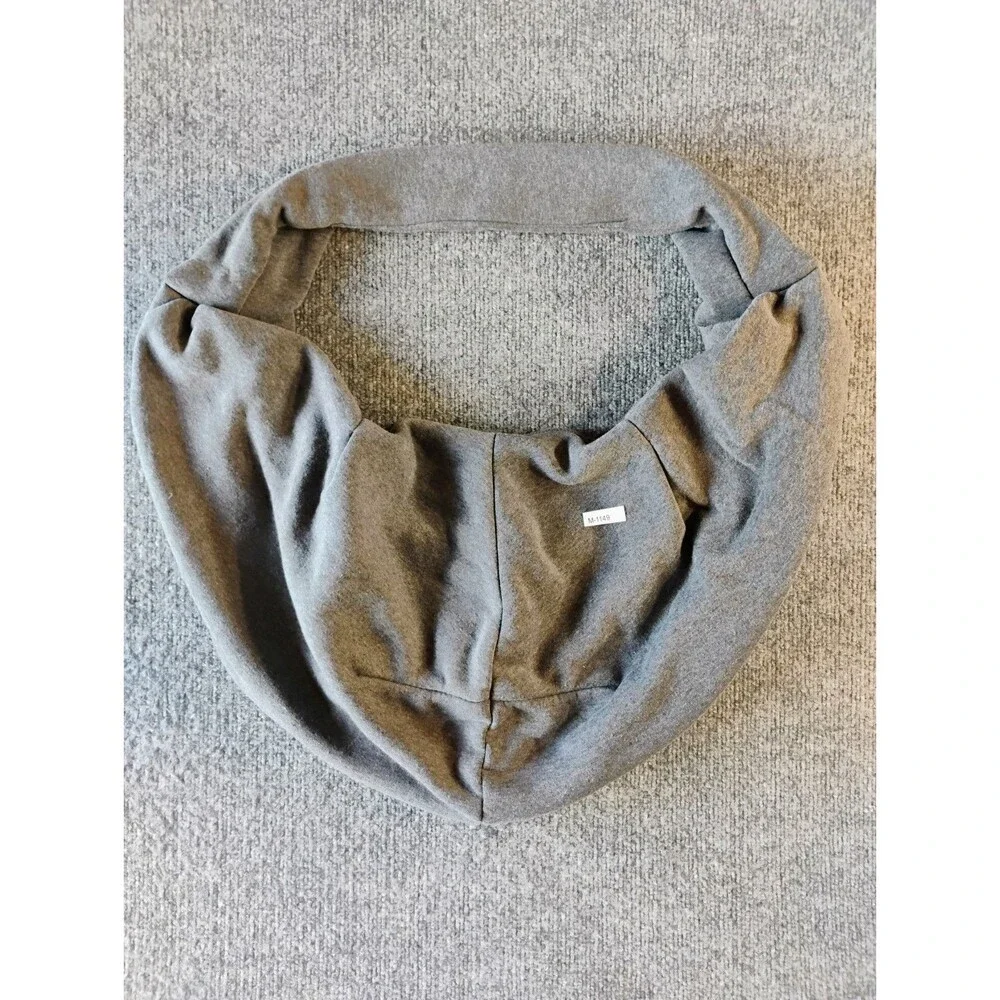 Gray Pet Carrier Infinity Scarf Hidden Pocket Hands Free Travel Wrap